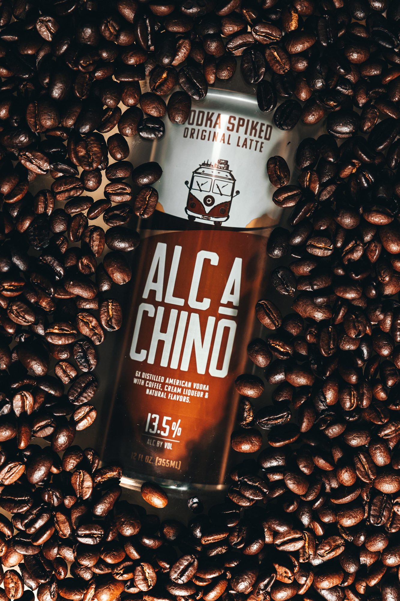 Vodka Spiked Original Latte can in coffee beans