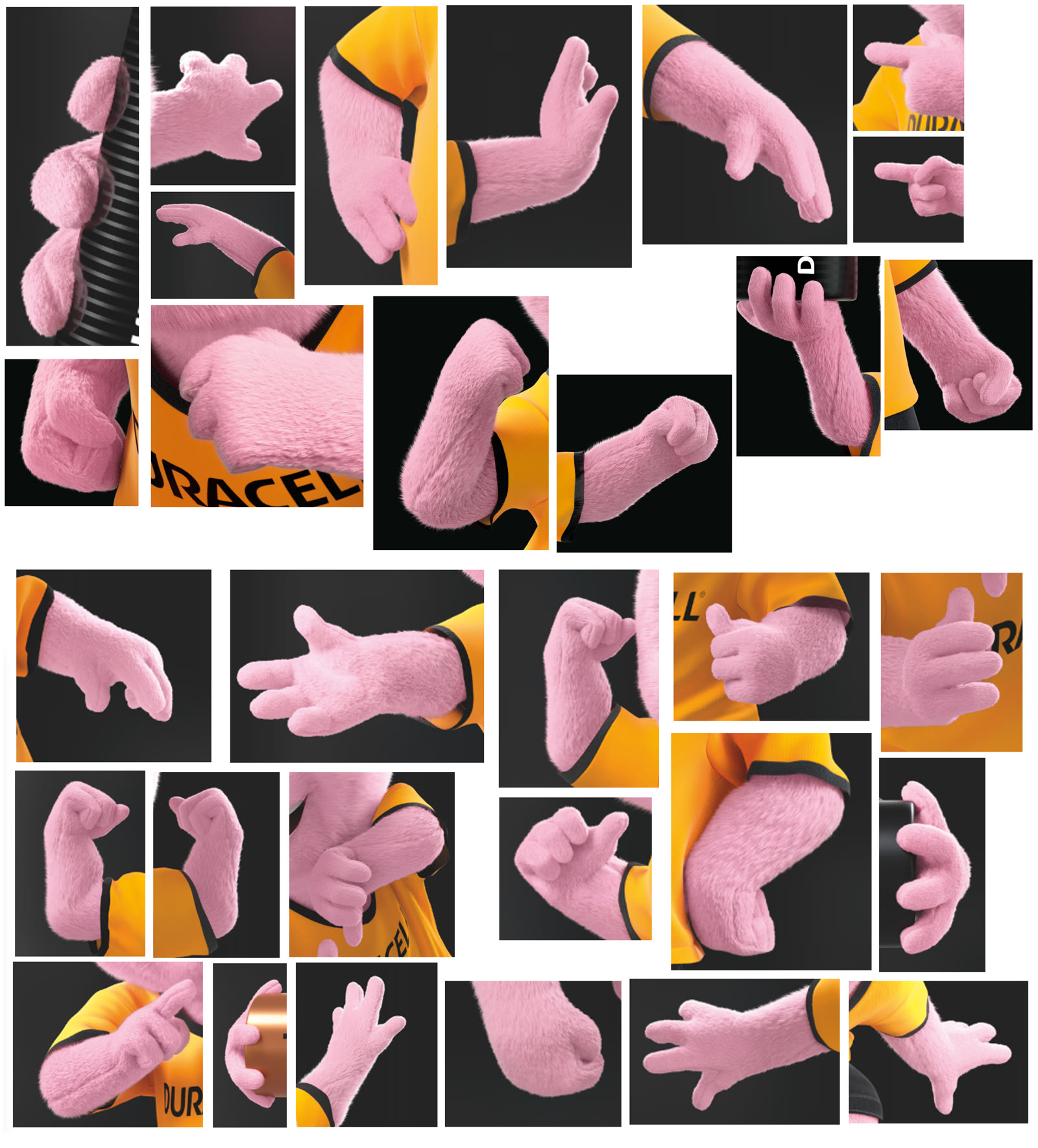 Hand and arm reference sheet