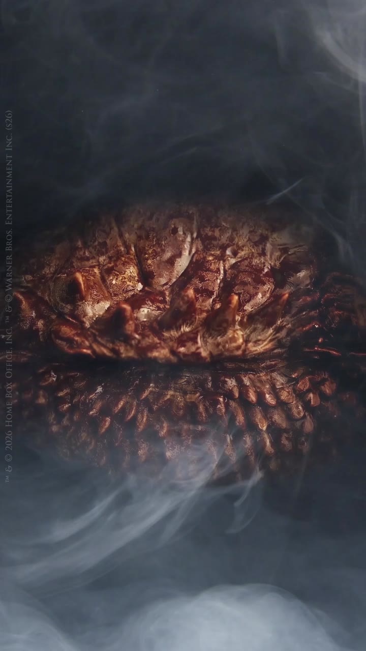 Dragon scales emerging from smoke