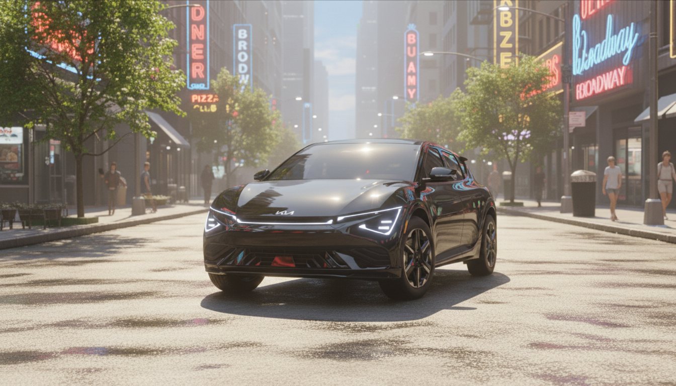 EV6 on a sunny city street