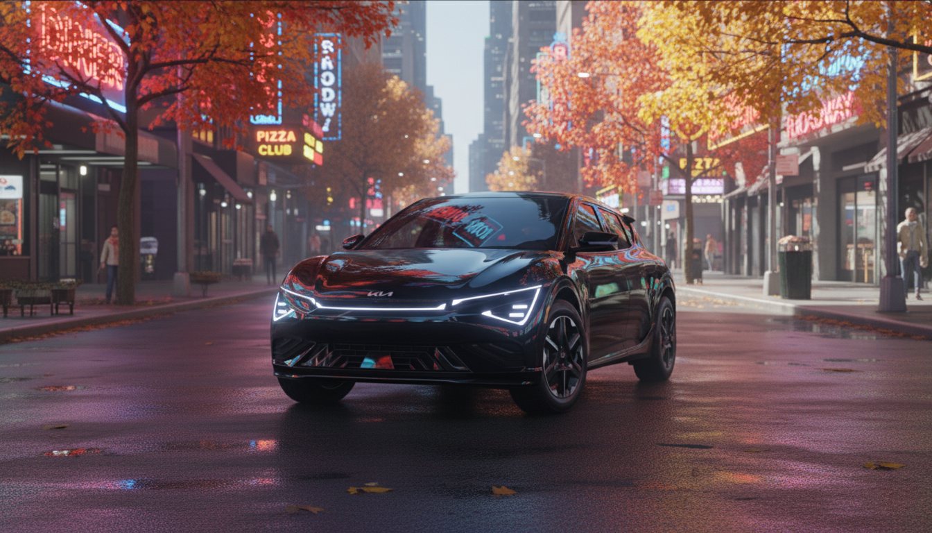 EV6 on an autumn street
