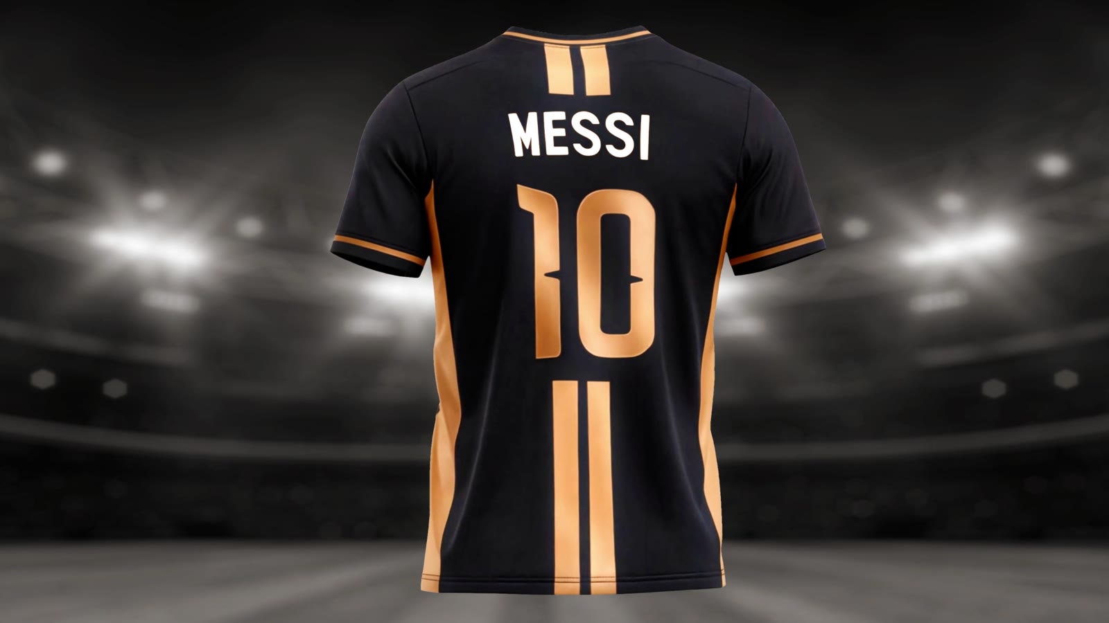 Black and copper number 10 jersey
