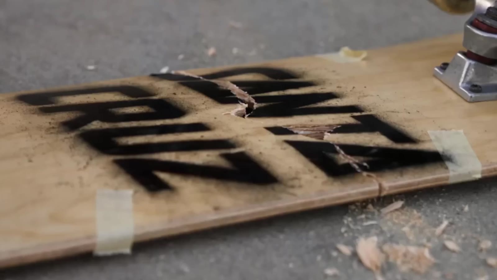 Snapped Santa Cruz deck on concrete
